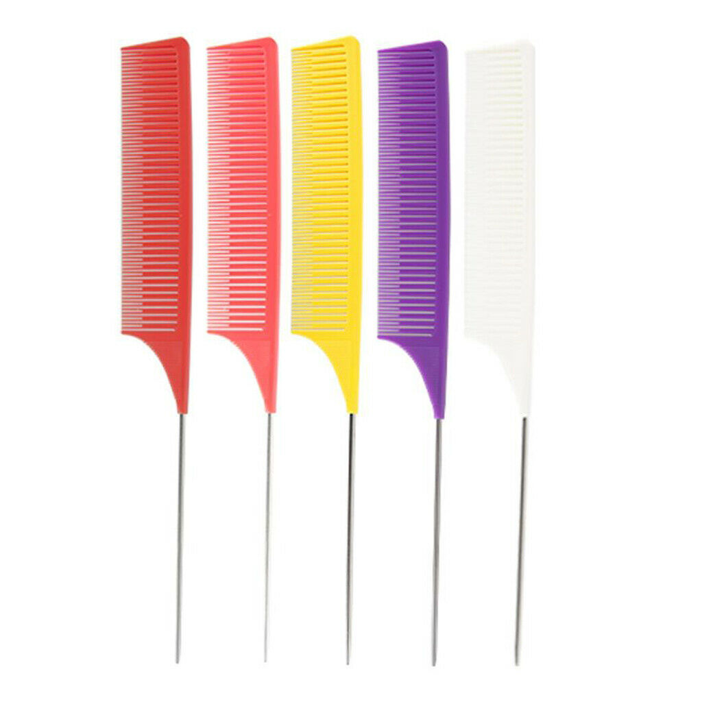 5pcs Assorted Professional Salon Hair Coloring Highlighting Foiling Combs