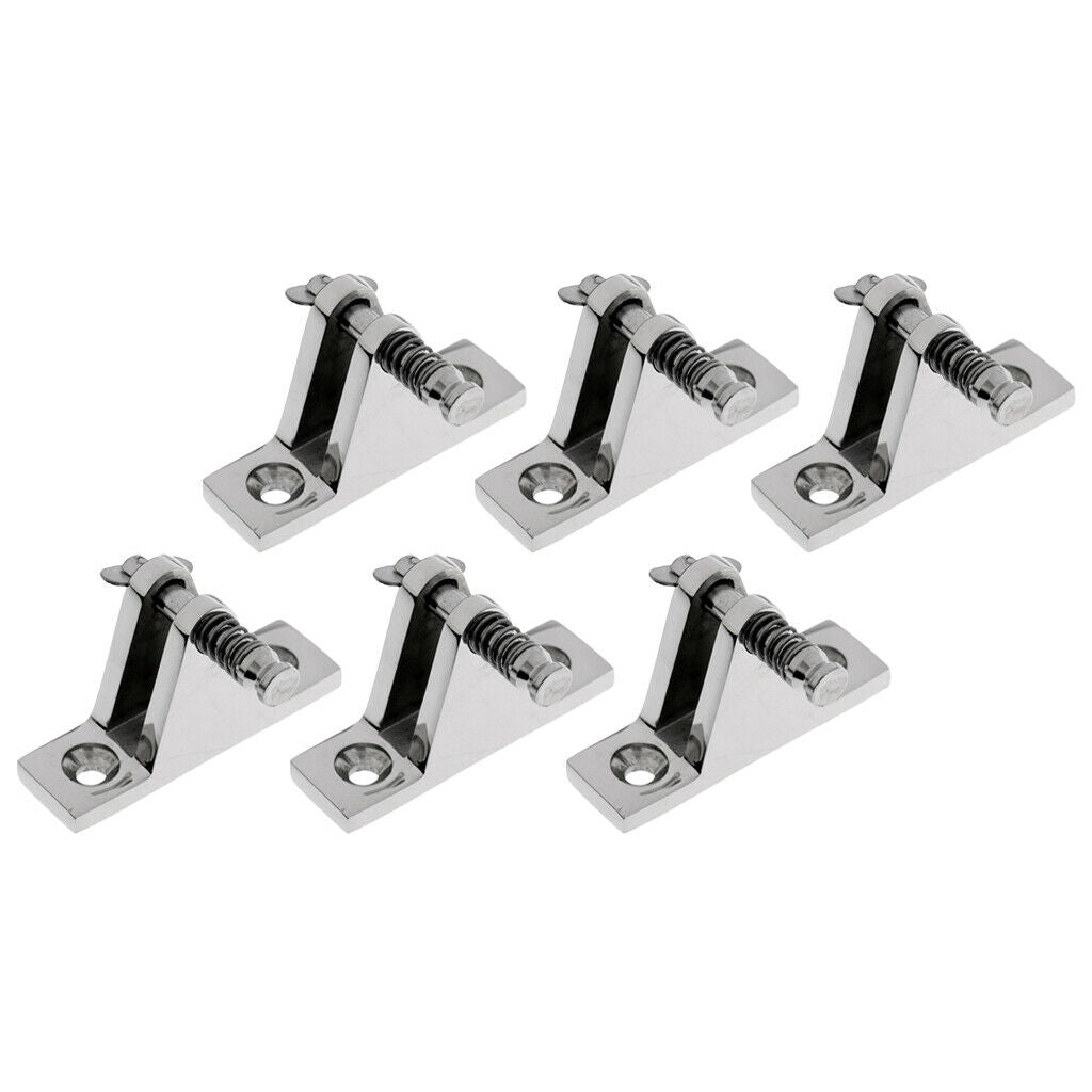 6 Pieces Boat Deck Hinge Stainless Steel Hinge Door Cabin Stamp Bracket Hinge