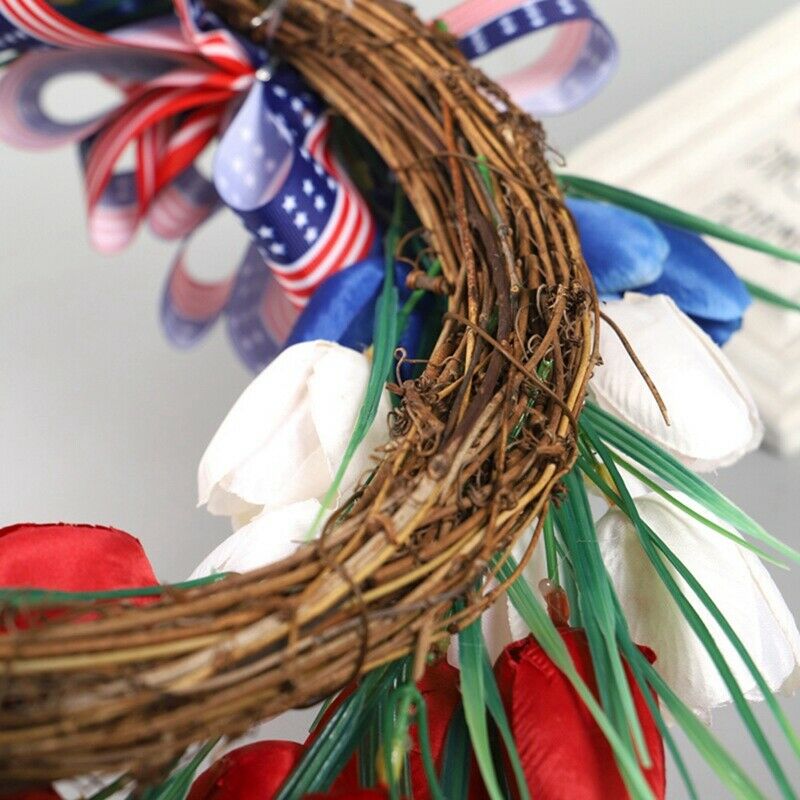 American Patriotic  Wreath July 4Th Independence Day Wreath for Front Door WF2Y9