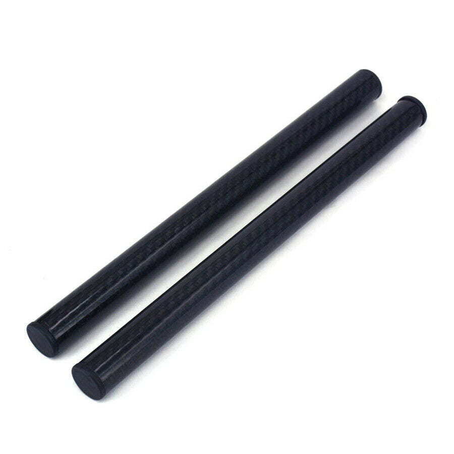 2x Carbon Fiber Clip-On Motorcycle 7/8" Handlebars 35mm Fork Tube For Cafe Racer