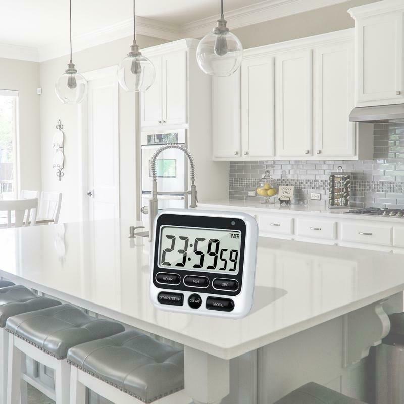 Large Screen Digital Kitchen Timer Countdown Loud Time Management Alarm Clock