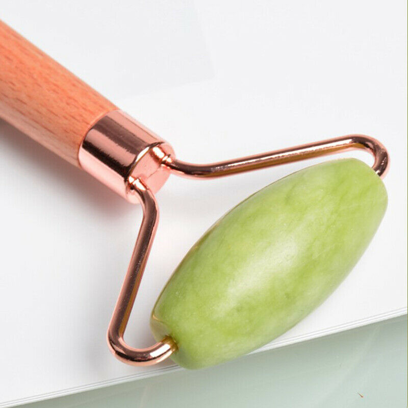 Facial Massage Roller Guasha Scraping Board Set Double Heads Jade Stone FaceFCA