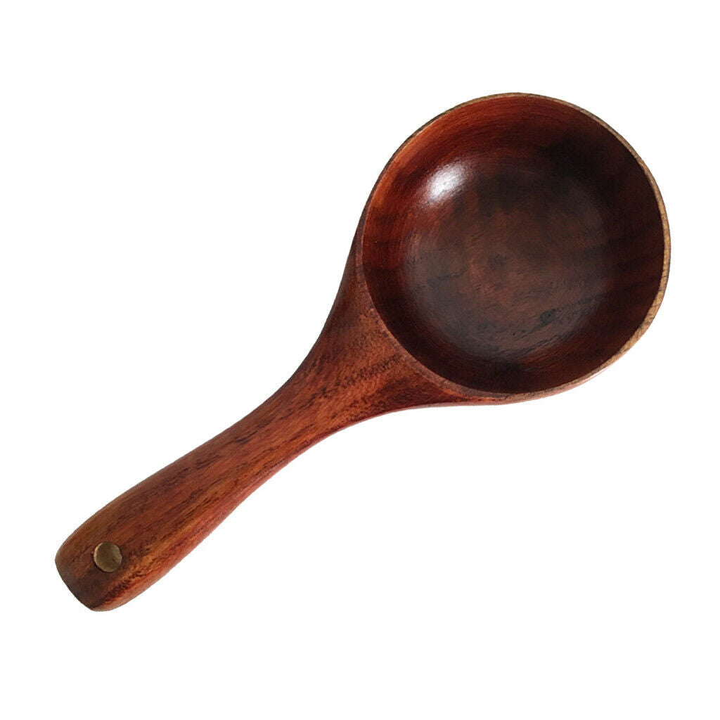 Japanese Style Natural Wooden Spoon Grain Wine Serving Ladle Eco Friendly