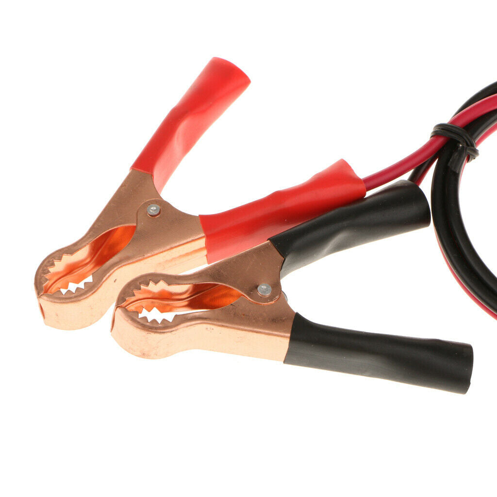 2x Plastic Car 50AMP Battery Alligator Clips Clamp Cable for High-Power Inverter