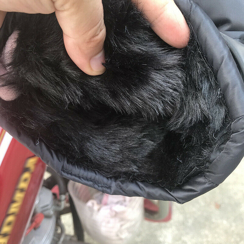 2PCS Motorcycle Bike Handlebar Gloves Hand Muffs Winter Thermal Warm Mitts Cover