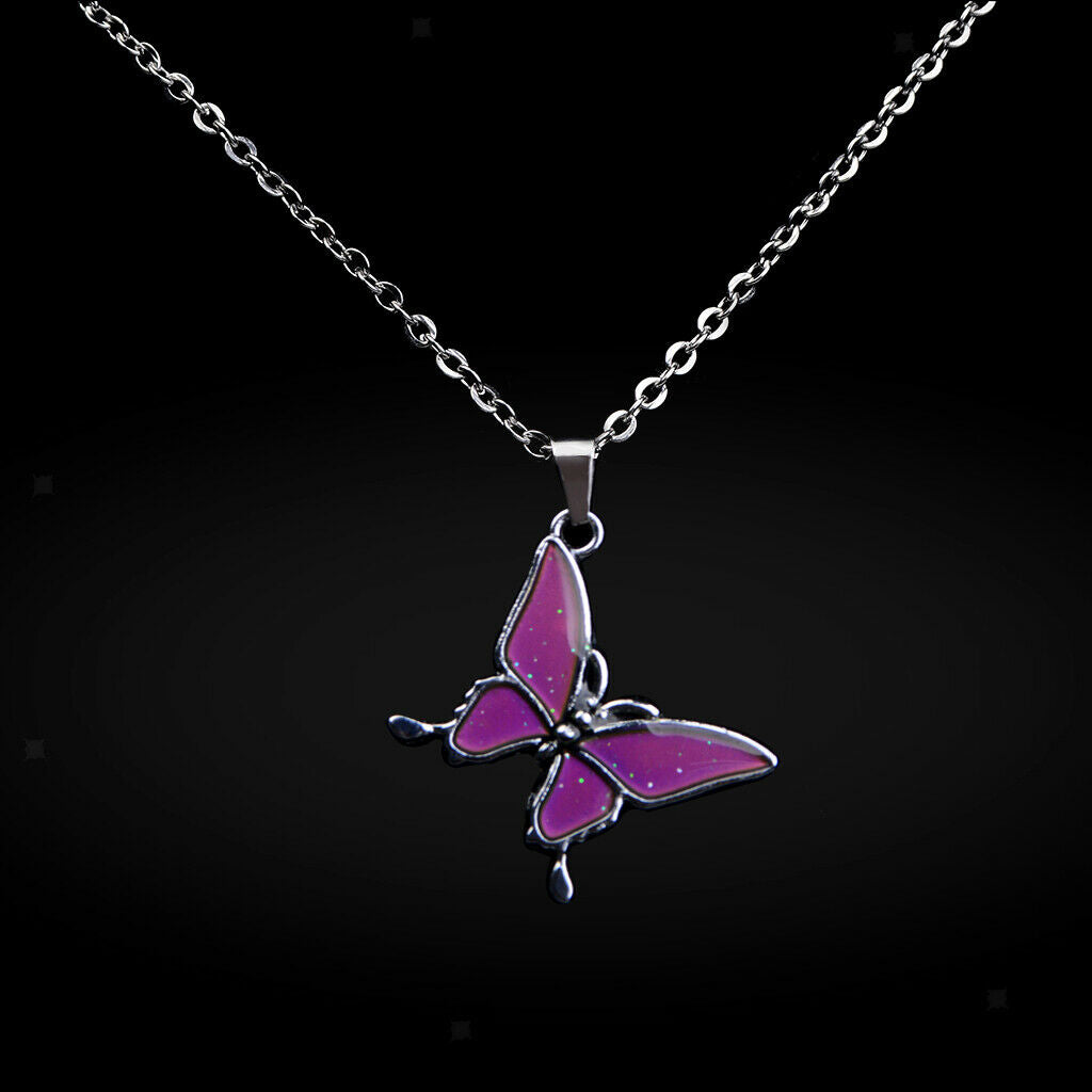 4pcs Fashionable Color-changing Mood Necklace Wife Lover Valentines's Gift