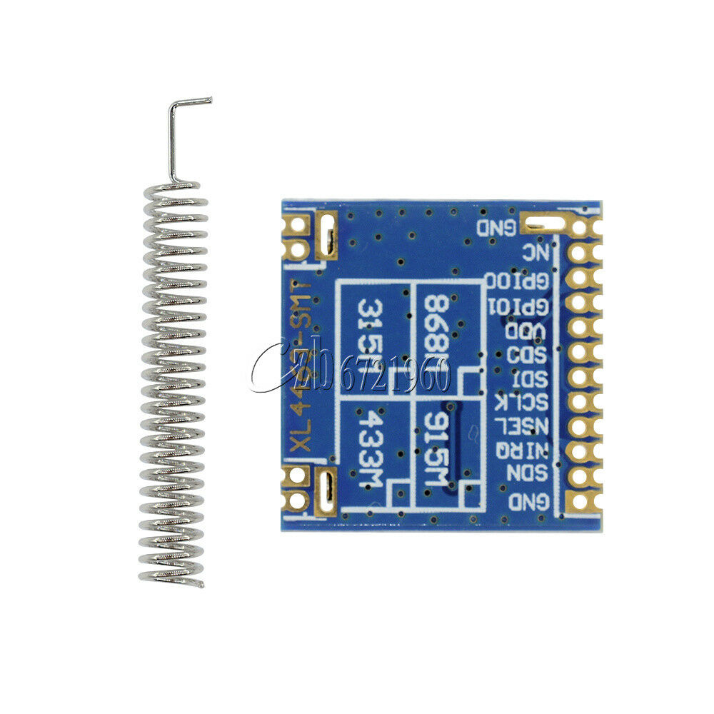 Mini 433Mhz SI4463 2000M Remote Wireless Transceiver Module With Spring Antenna