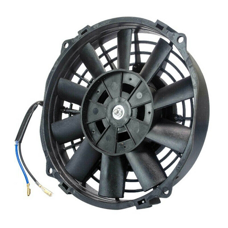 Universal for Car 80W Electric Radiator Cooling Fan Kit 7'' 12V Push Pull Black