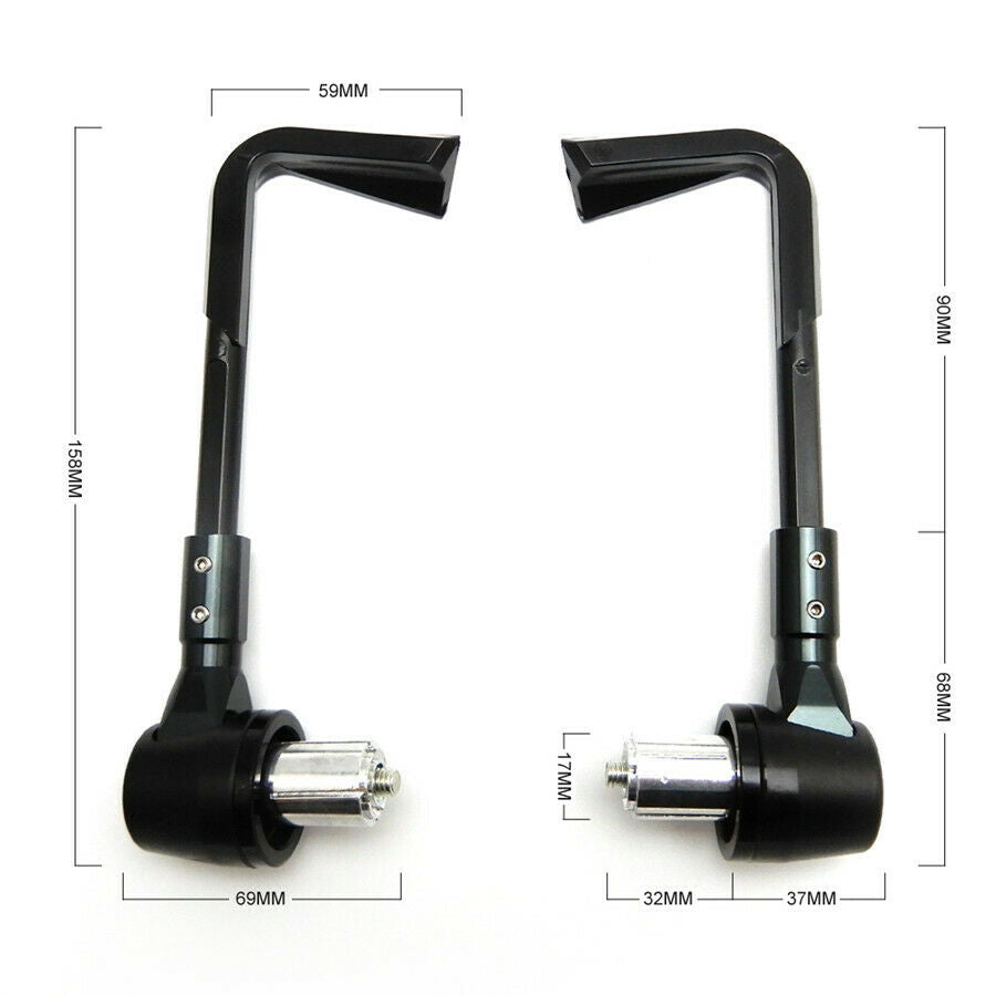2x 7/8" Brake Clutch Lever Protector Guards Hand Guards For Bicycle Bike Scooter