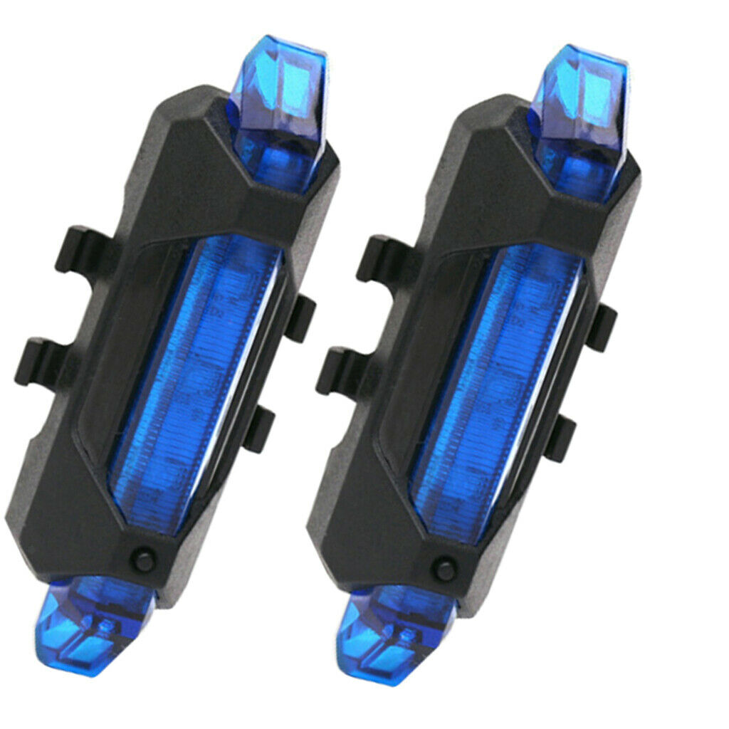 Lots 2 LED Rear Light Cycling High Brightness for within 4cm Seat Tube Blue