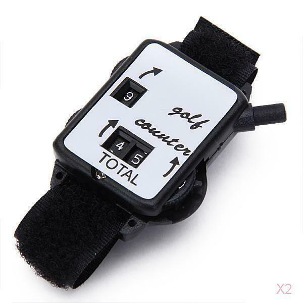 2Pcs Golf Stroke Counter with A  Fasteners Wristband for Easy