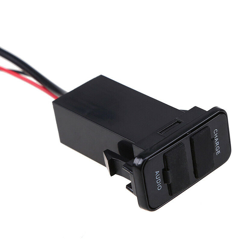 1PC Car  5V Dual 1.2A  USB Port Charger/Audio LED Indicator Adapter For SUZUKI