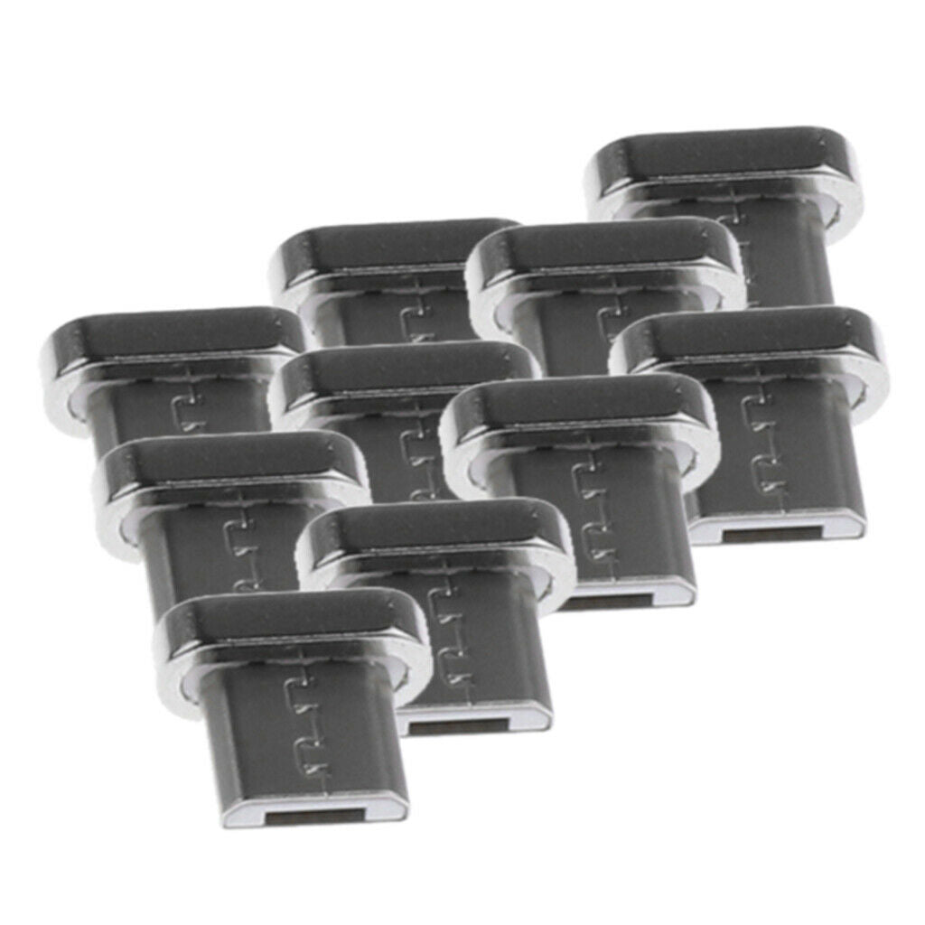 10 Pieces Magnetic Tips Micro USB Male Jack Converter Adapter Charger Connector