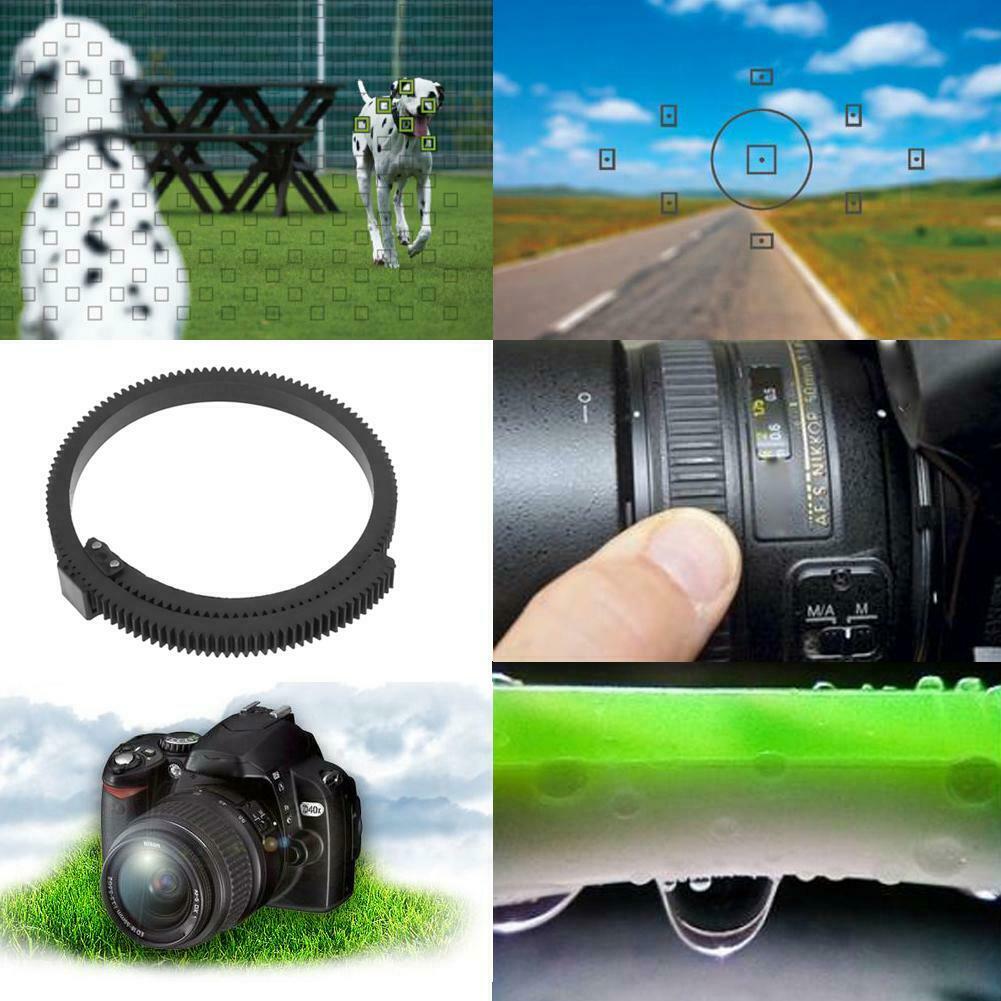 5D2 7D Adjustable Follow Focus Len Gear Ring Belt for DSLR Camcorder Camera @