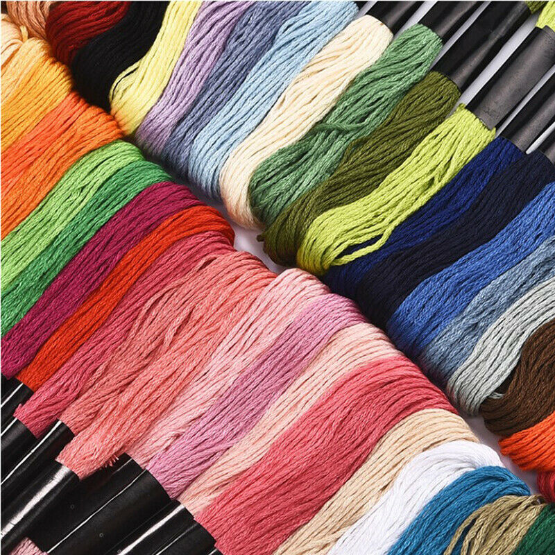 36Pcs Multicolor Cross Stitch Threads Cotton Skeins Embroidery DIY Sewing.l8