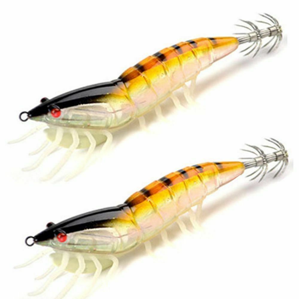 Sinker Jigs Soft foot Squid Hook Wood Shrimp Lures Octopus Bait Fishing Tackle