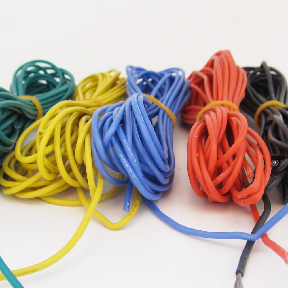 25meter 5colors 20AWG Flexible Soft Silicone Wire Tin Copper RC Electronic Cable