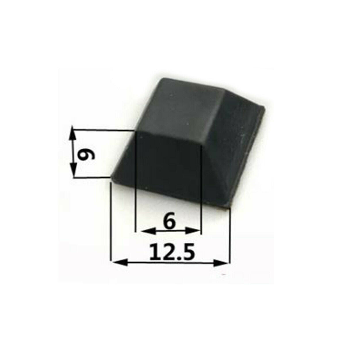 20pcs  Square Self-Adhesive Rubber Bumper Stop Bumpons Feet Door Buffer Pads