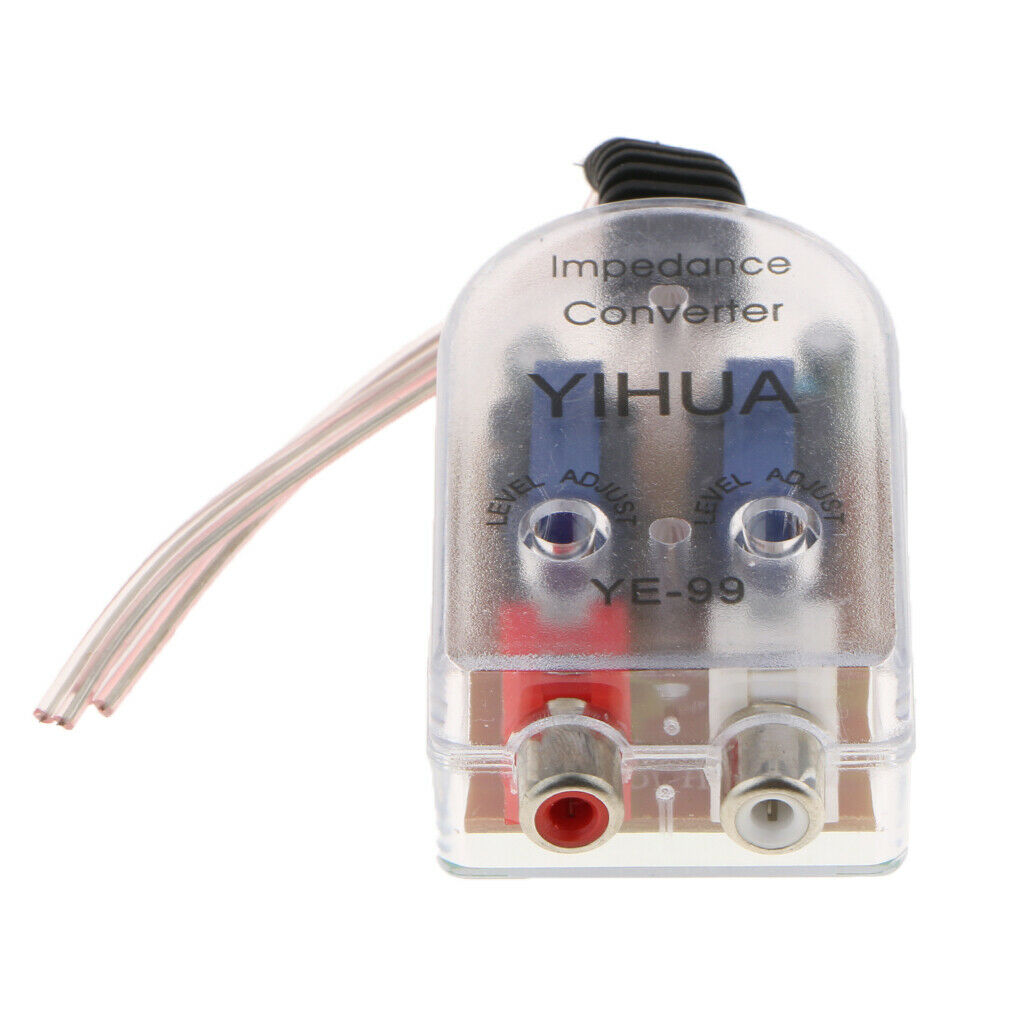 High to Low Level Adjustable Impedance Converter 2 Channel RCA Line Chemical