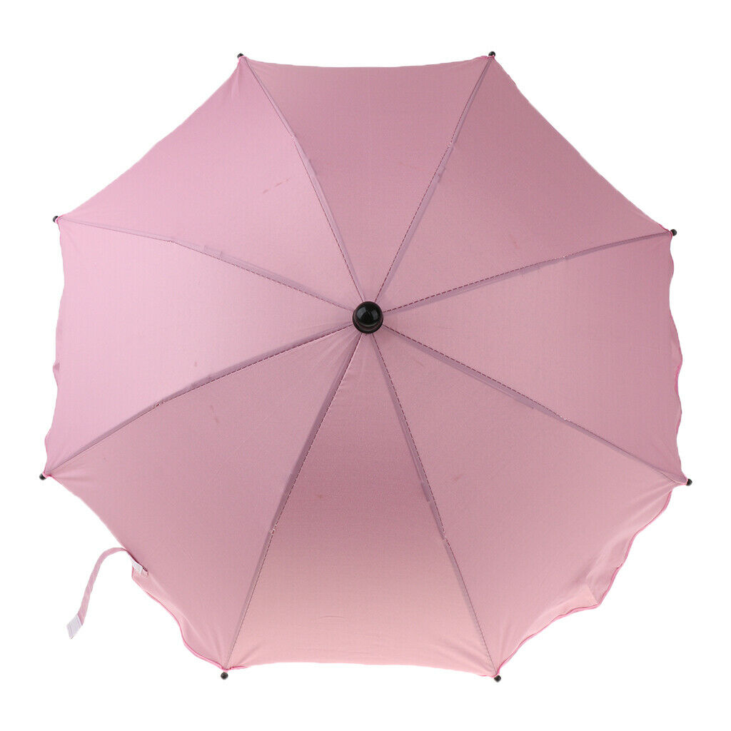 2 Pieces Pink  Beach Sunshade Shelter All-weather Waterproof Umbrella with Safe