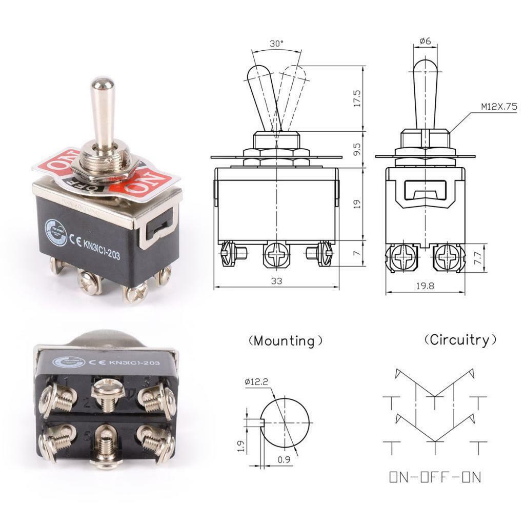 1x toggle switch rocker switch included 1x button cover black