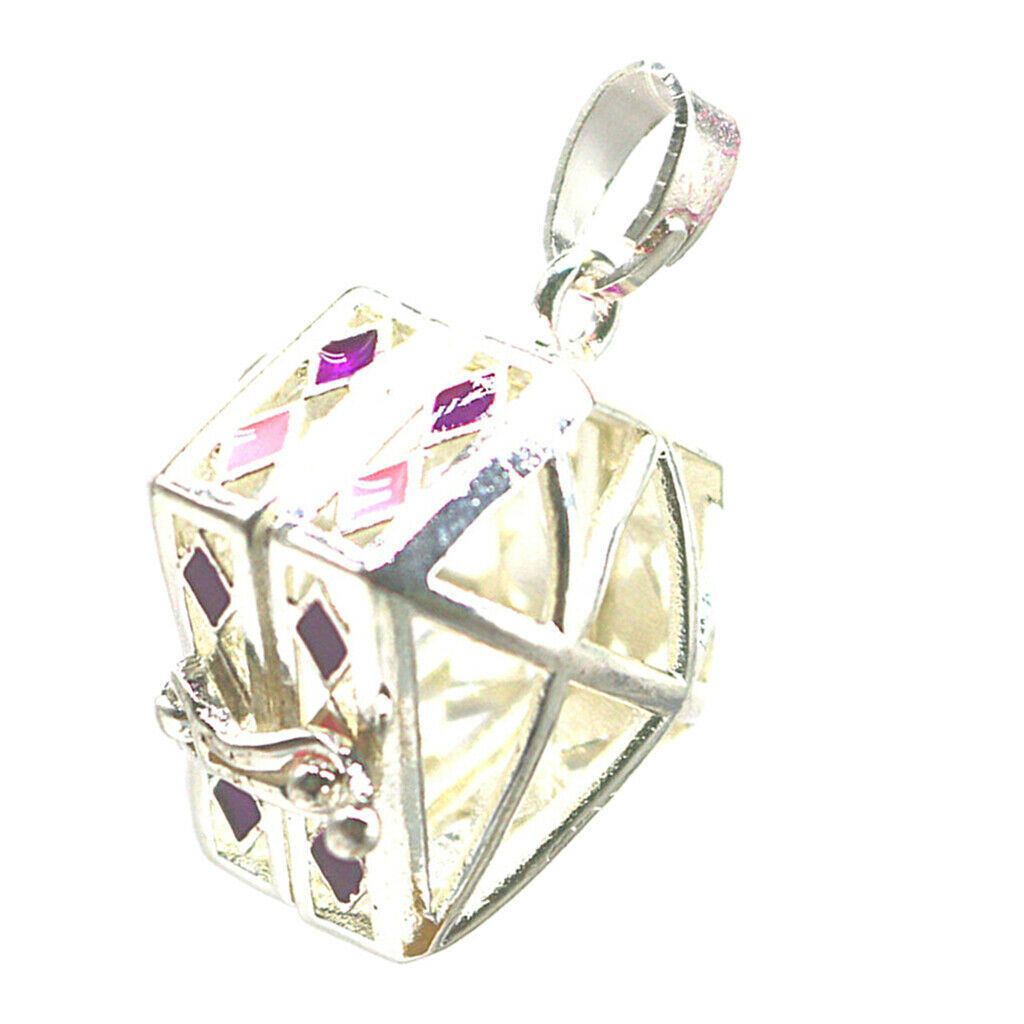 Hollow Diamond Rhombus&Ball Shape Copper Jewelry Necklace Pendant for DIY(2)