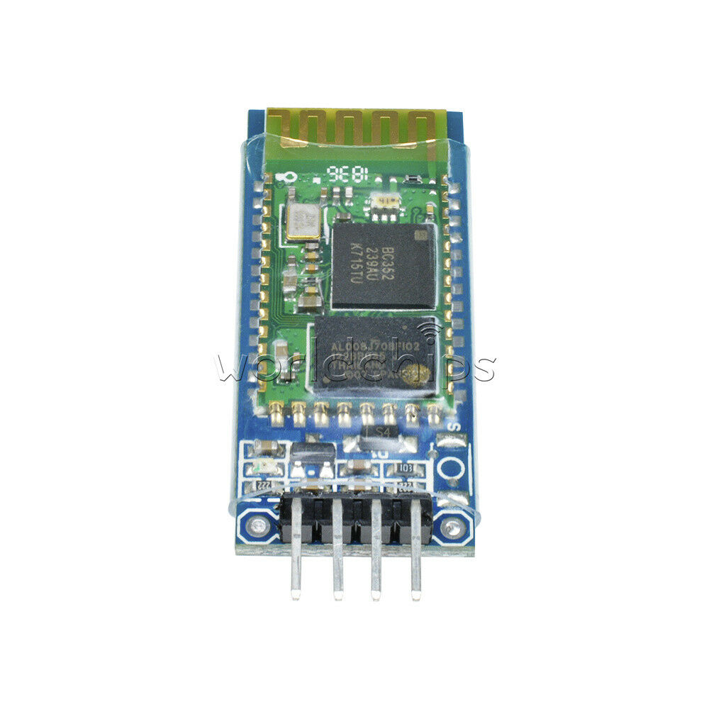 5Pcs Wireless 4 Pin Bluetooth RF Transceiver Module HC-06 RS232 With backplane