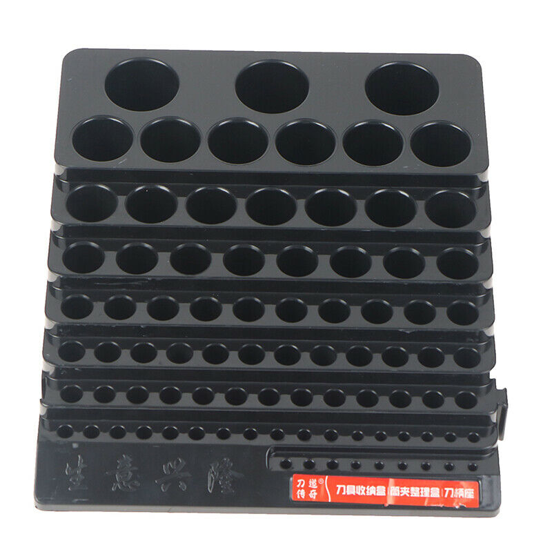 Black Drill Bit Storage Box Milling Cutter Drill Finishing Holder Organizer C DF