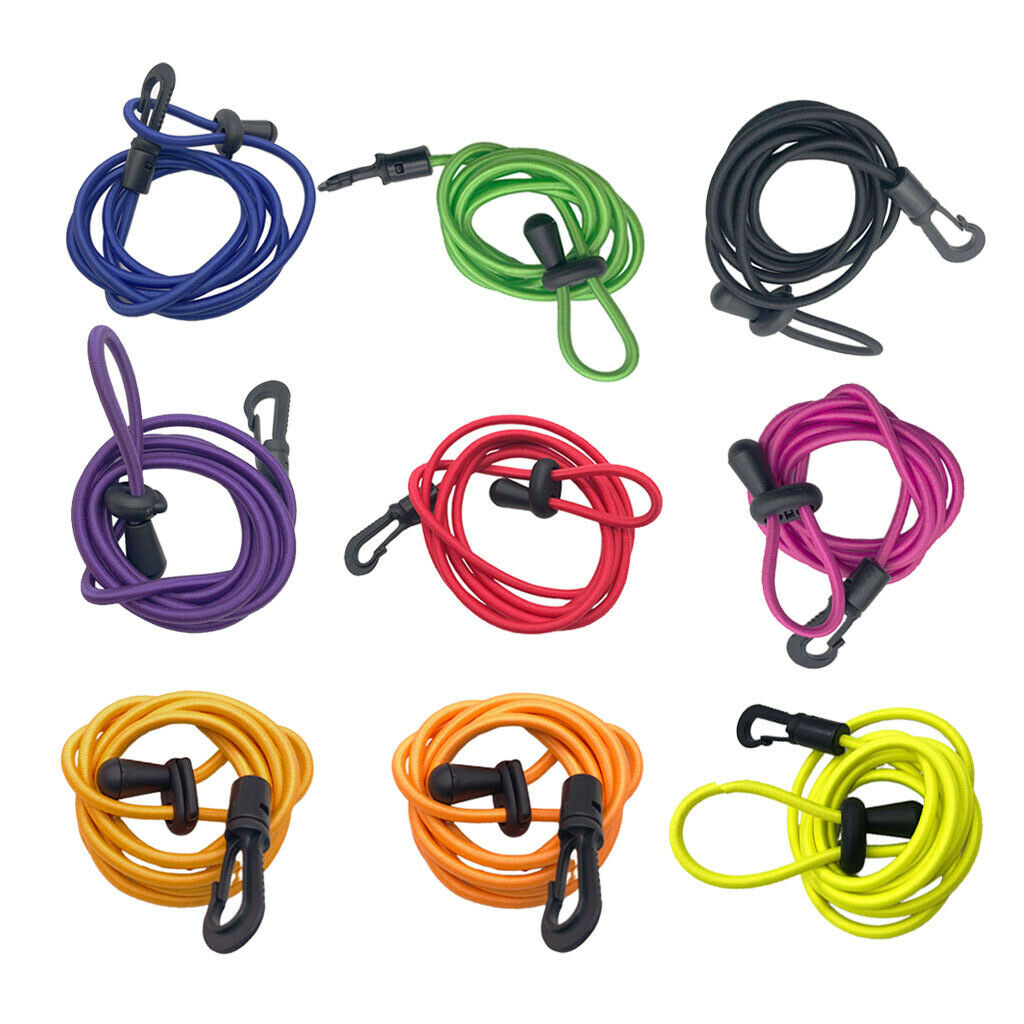 4Pcs Paddle Rod Leash Clip Boat Fishing Safe Cord Tether Coiled Lanyard