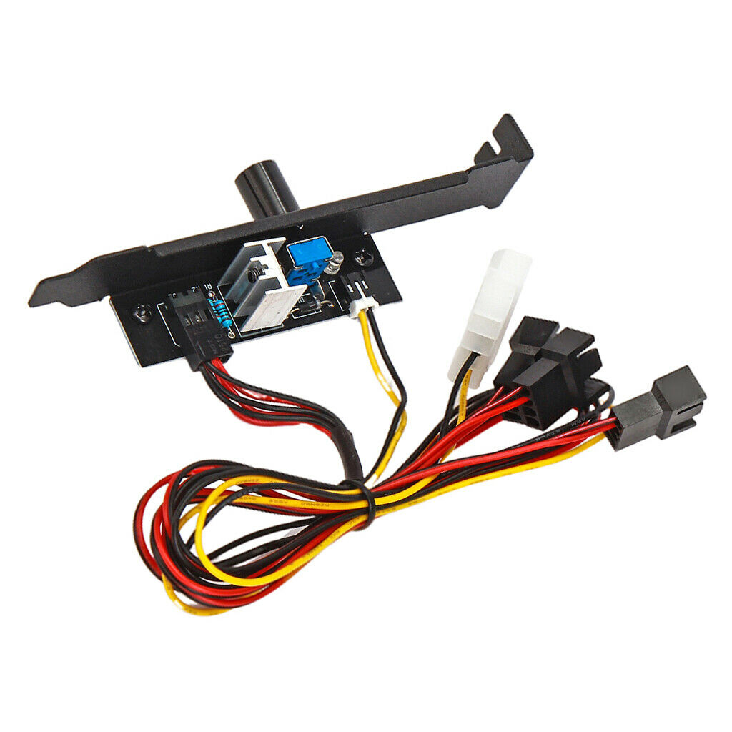 3 Channels PC Cooling Fan  Controller Governor PCI Bracket 12V Power