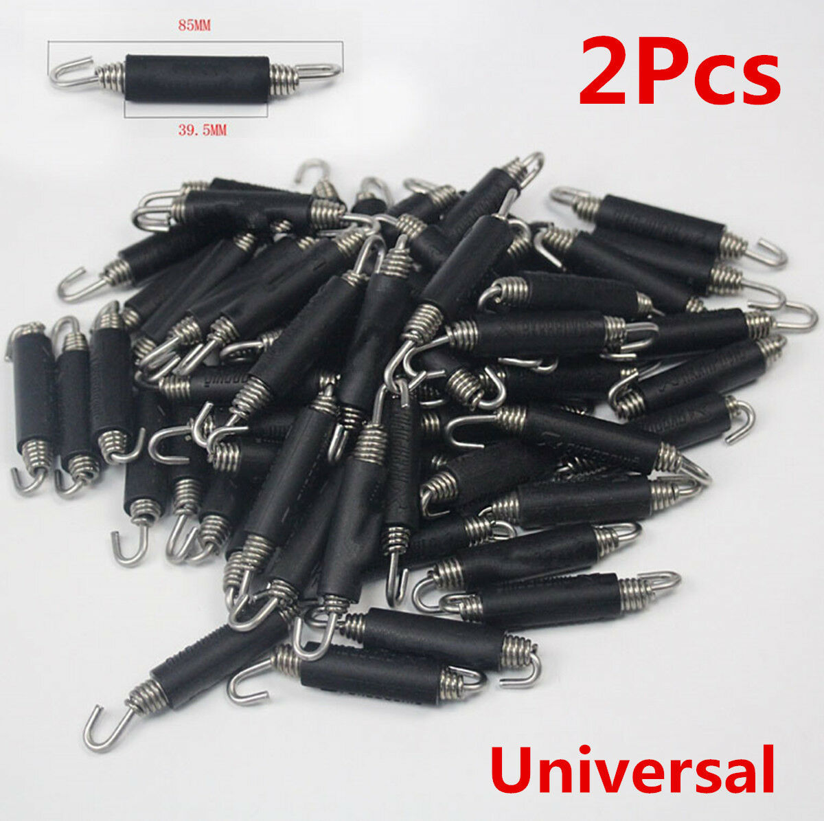 Motorcycle Exhaust Pipe Thick 85mm Stainless Steel Hook Spring Tension Retractor