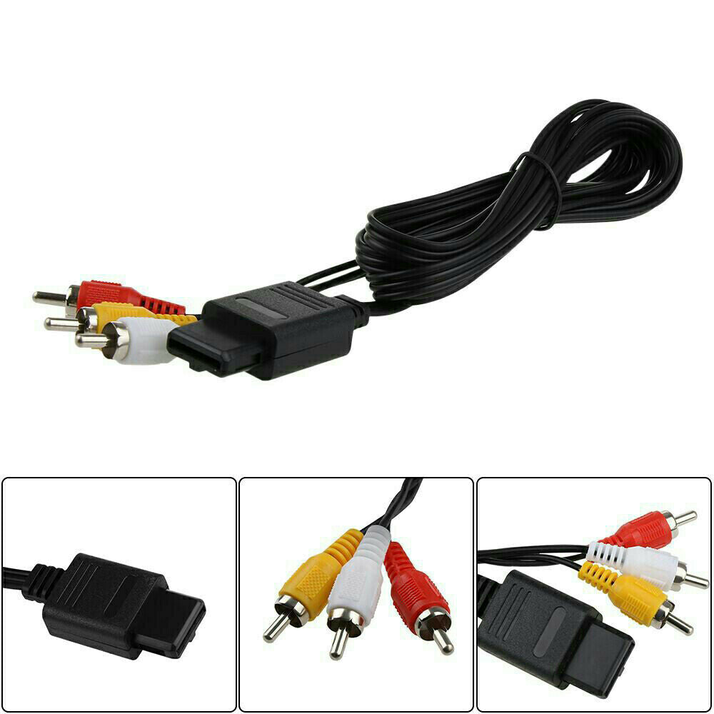 For Nintendo 64 Audio TV Video Cord AV Cable to RCA Super Nintendo GameCube N64