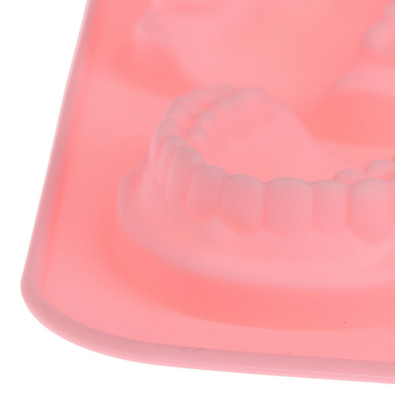 Ice Cube Tray Teeth-Shaped Silicone Ice Mold Denture Ice Trays Funny Gag .l8