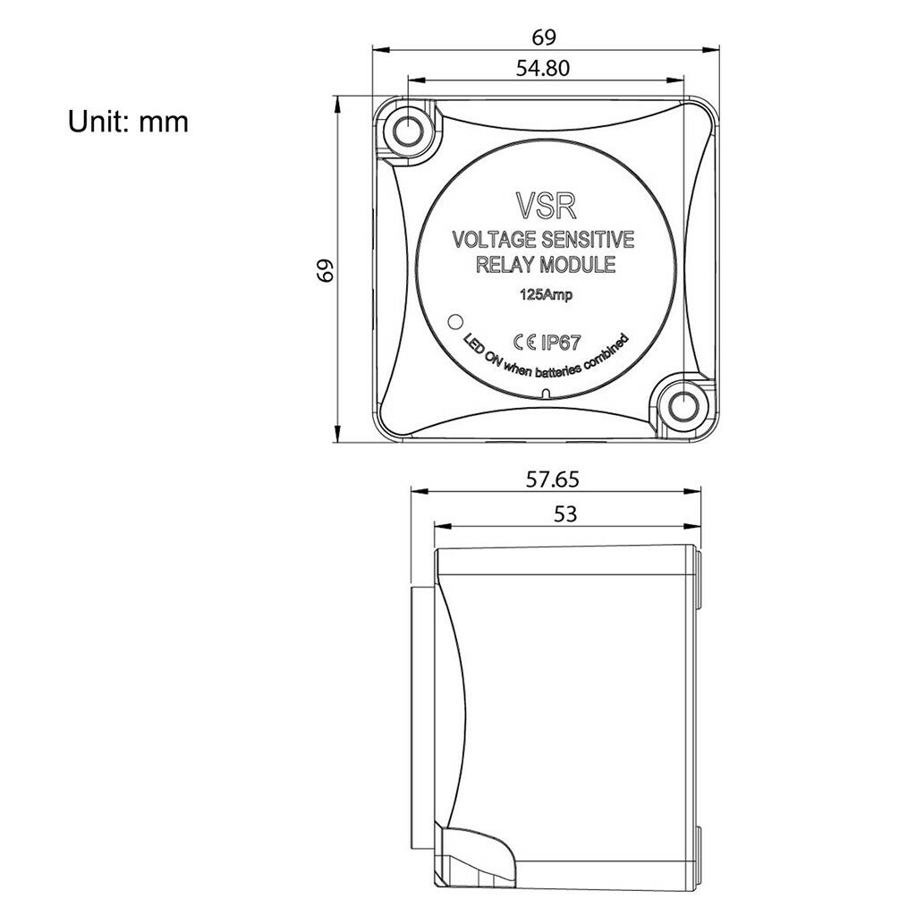 Universal Smart Battery 125A Isolator VSR Voltage Sensitive Relay