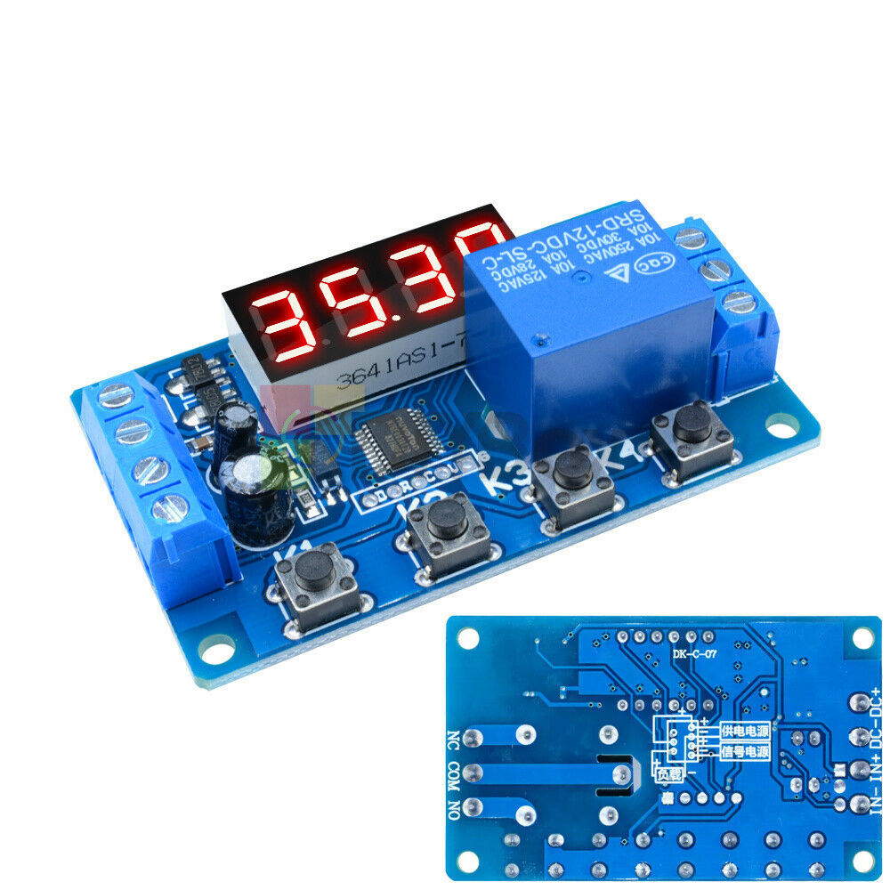 DC12V Digital Automation Delay Timer Control Switch LED Display Relay Module