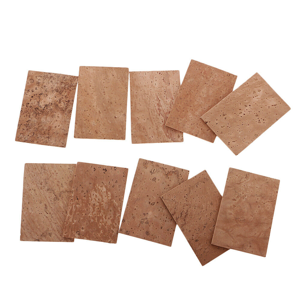 10 Pieces Saxophone Neck Cork Sheets for Soprano/Tenor/Alto Sax DIY Parts
