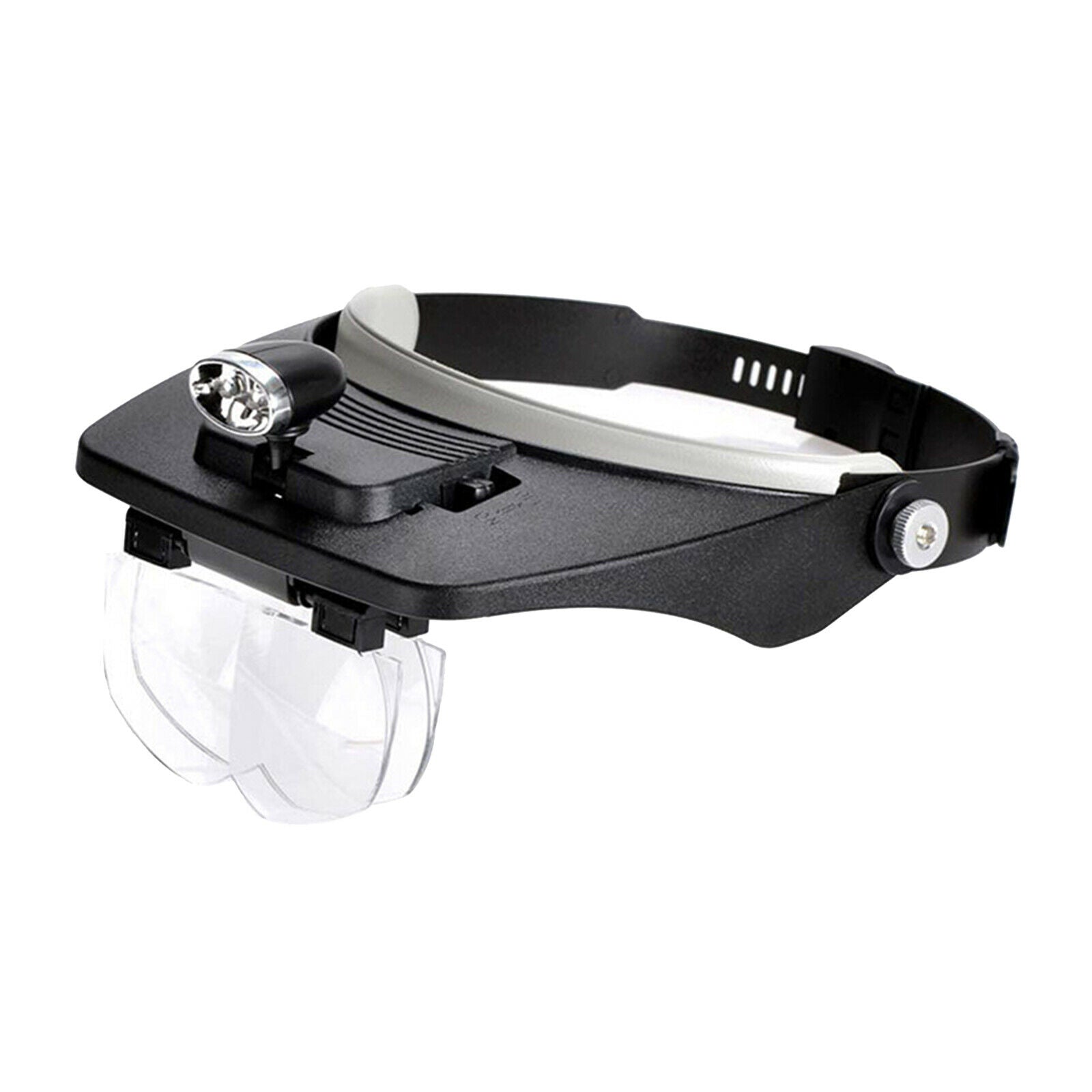 Head Band Magnifier w/ LED Lamp Headset Magnifying Glasses Visor Handsfree
