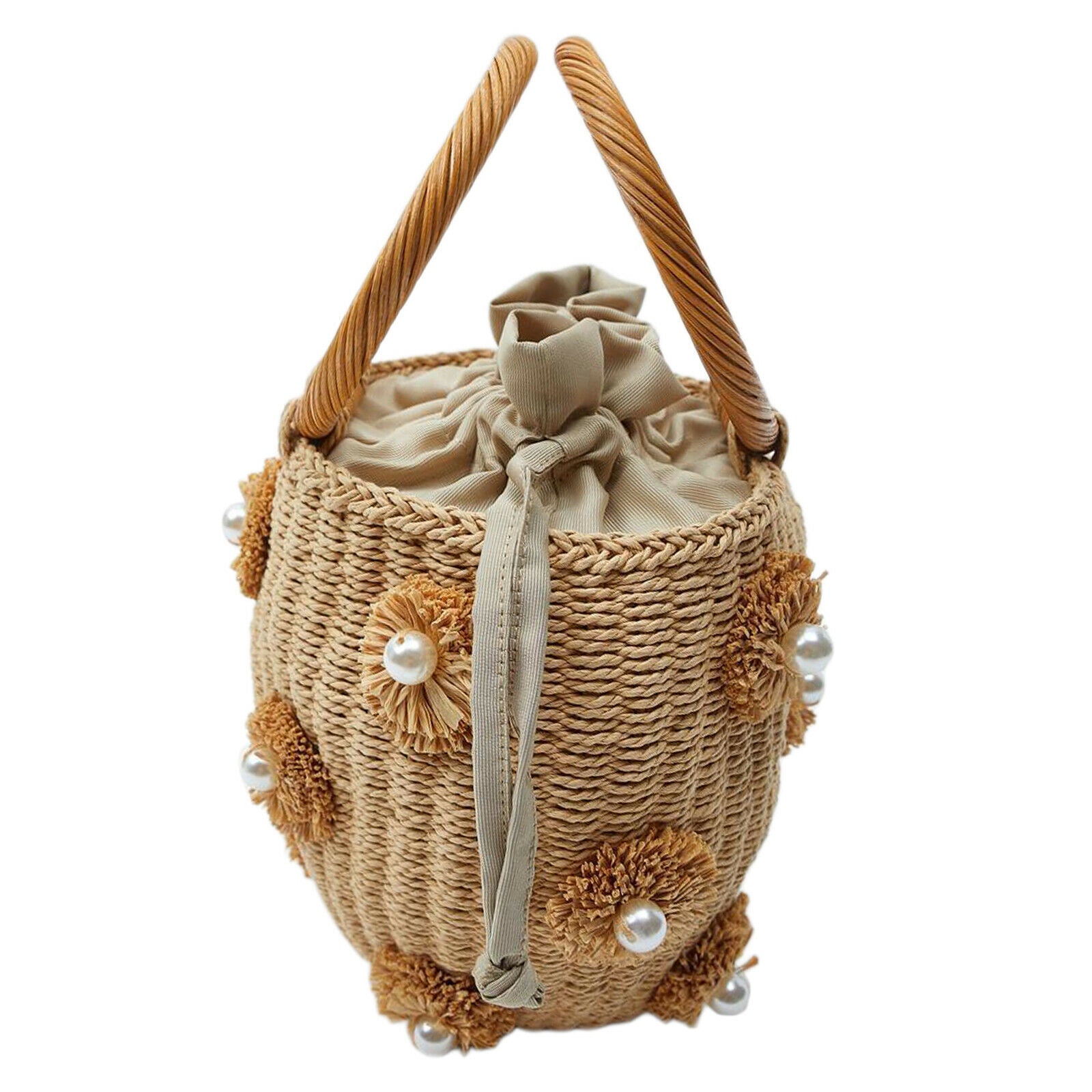 Fashion Straw Handbag Women Summer Tote Bag 18.5 Purse Handwoven Bohemia