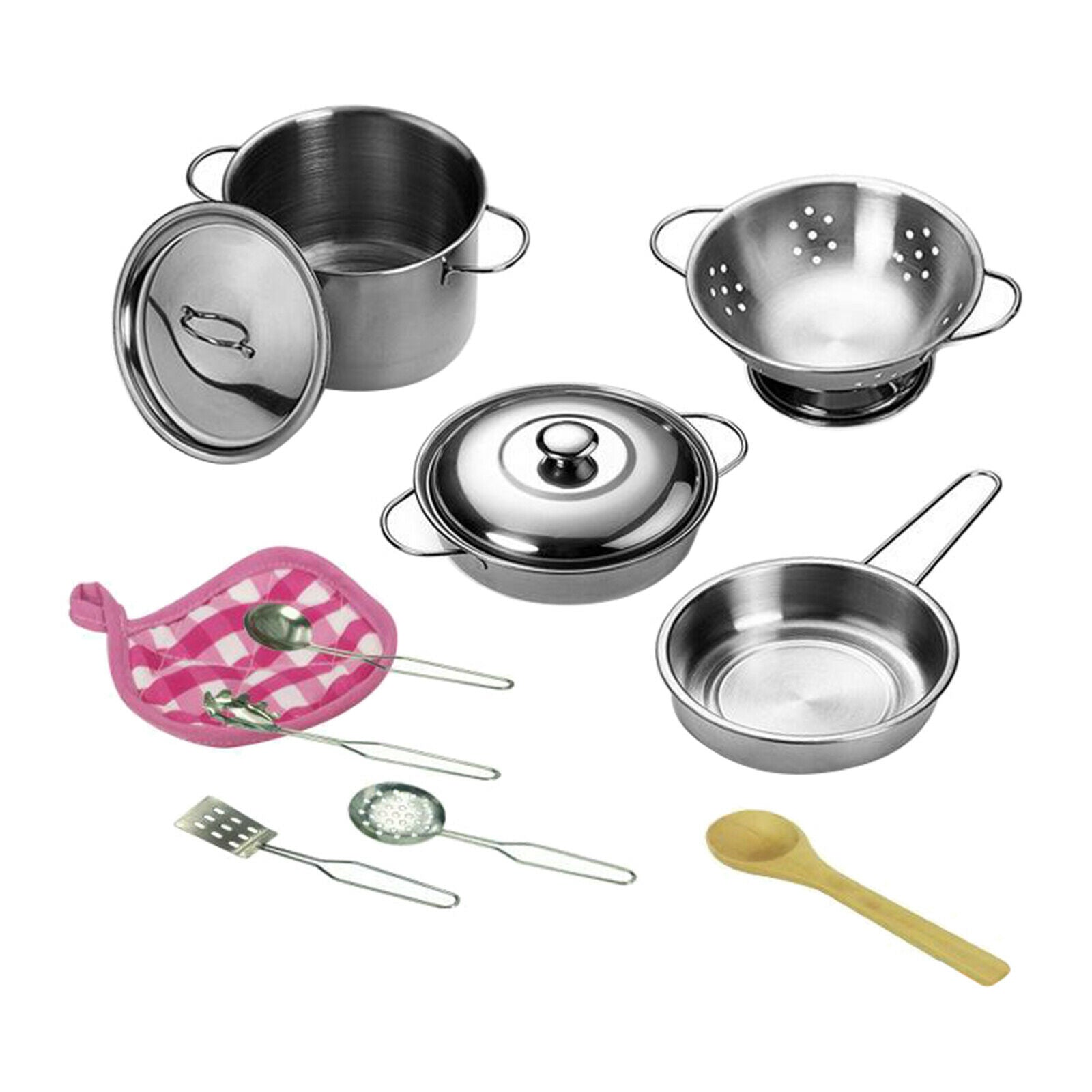 12x Pretend Play Toys Cookware Cooking Utensils for Kids Toddlers Toys Gifts