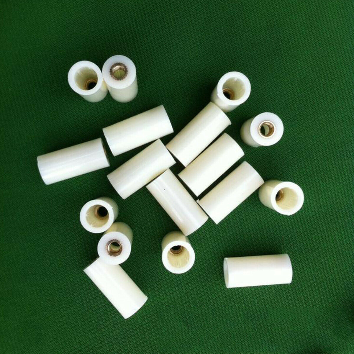 10 Pair Billiard Screw-on Tips with Pool Cue Stick Ferrules Soft Grey Tips Set
