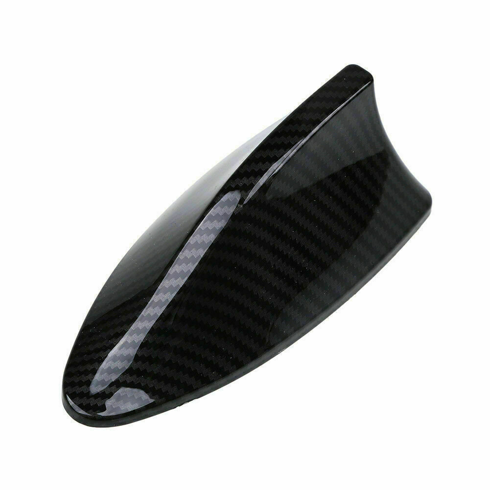 Carbon Fiber Shark Fin Roof Antenna Aerial FM/AM Radio Decoration Auto Universal