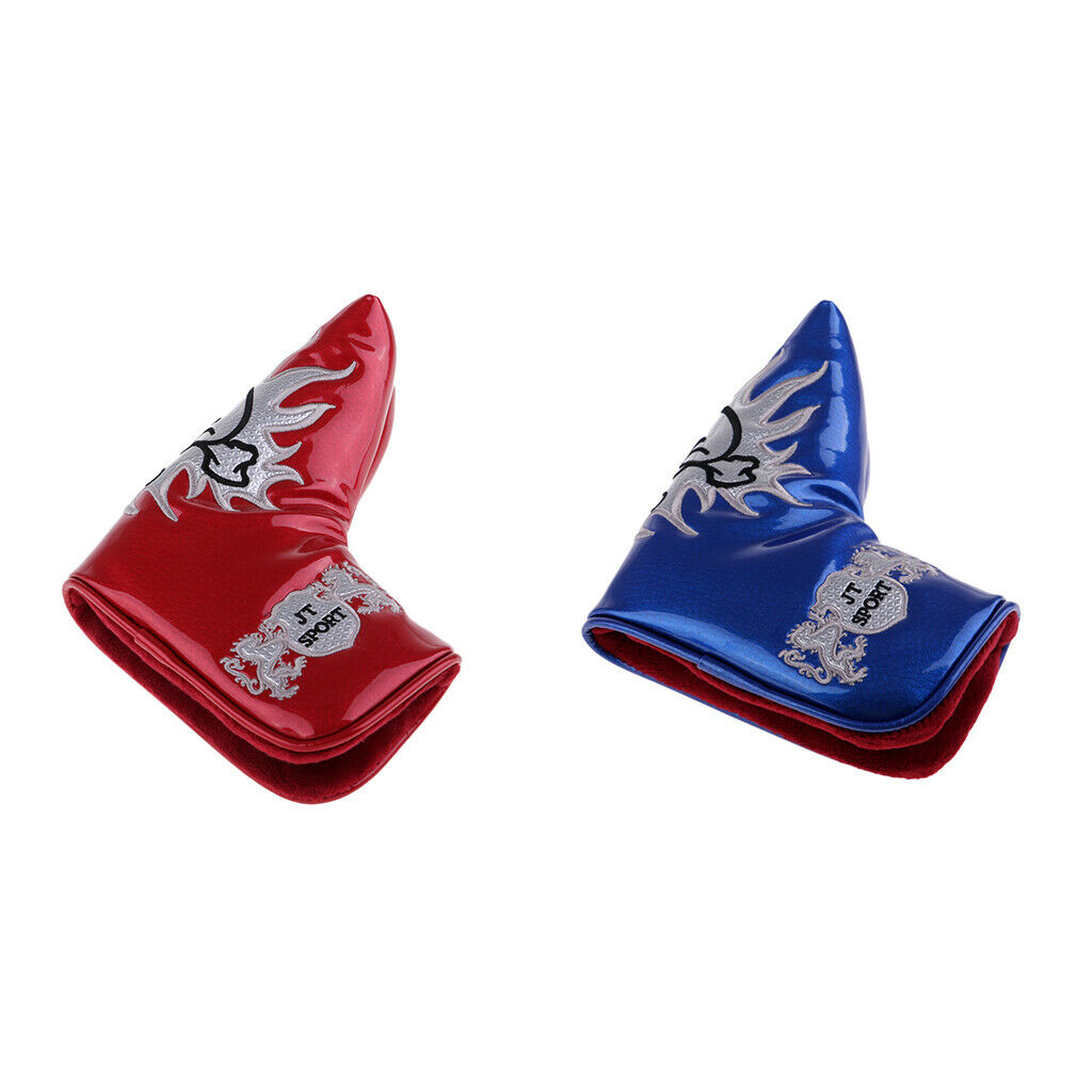 Set of 2 Golf Putter Head Covers, Golf Club Putter Protector Covers, Golf Mallet