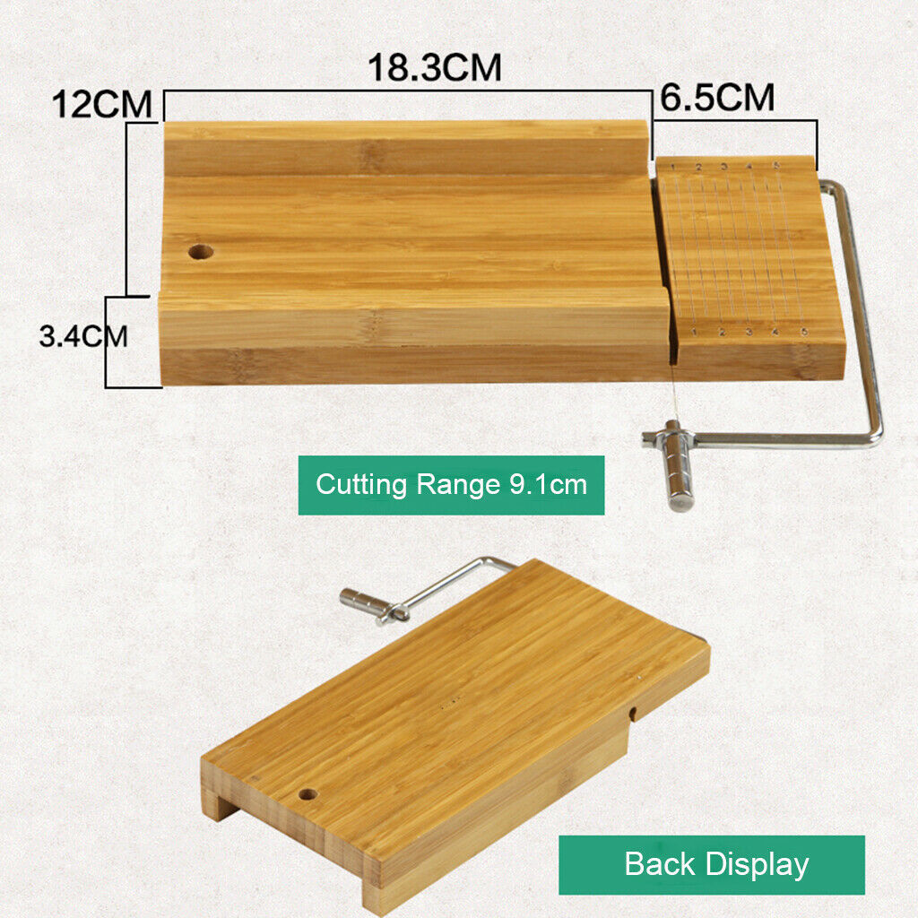 Wooden Stainless Steel Soap Cutter Chocolate Cutting Tool with Wire Cutter