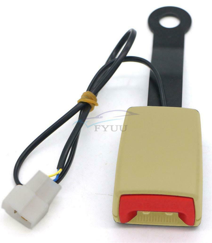 1PCS 7/8" Car Front Seat Belt Buckle Socket Plug Connector with Warning Cable