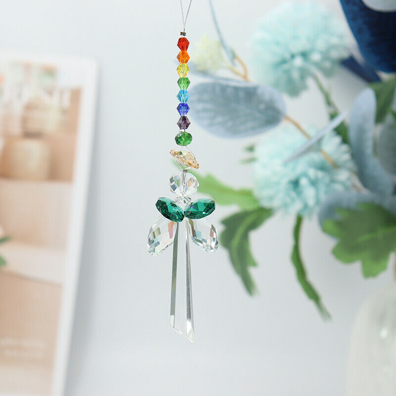 Crystal Wind Pendant Handmade Sun Catcher Light Handmade Garden Window We.l8