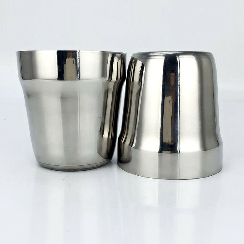 10pcs Stainless Steel Double Layer Camping Travel Home Water Mug Cup 180ml