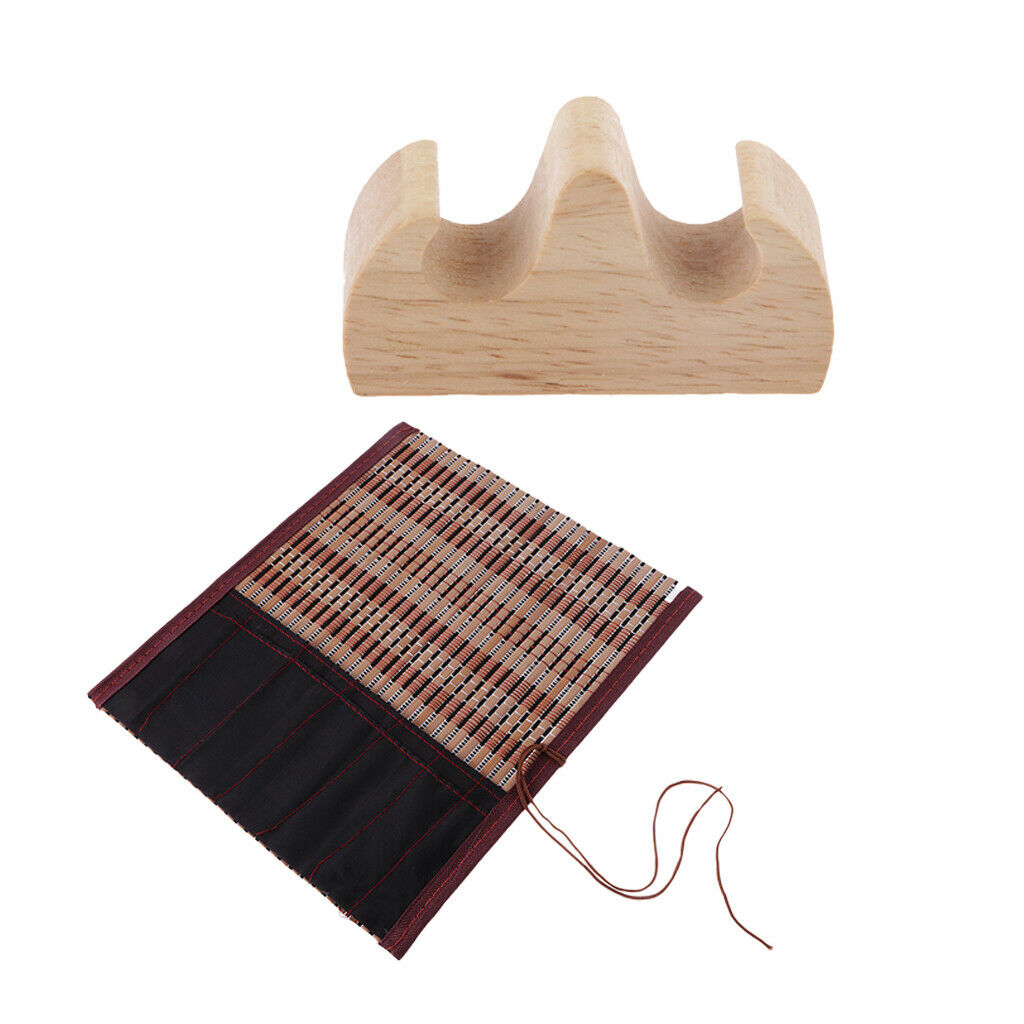 2 in 1 Japanese Chinese Calligraphy Supplies Artists Drawing-1 x Chinese Wood