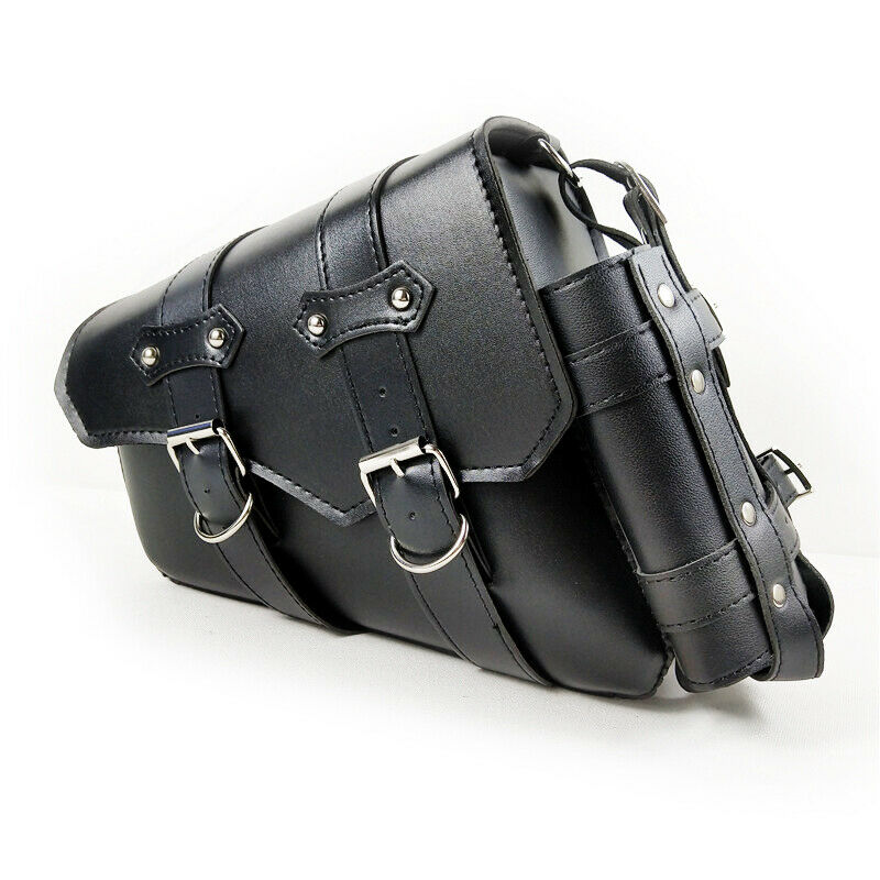 1PCS Motorcycle Right Side Saddlebag PU Leather Bottle Tool Bag Luggage Large