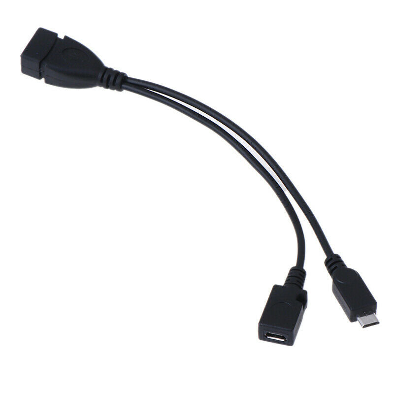 2 in1 Micro USB Male to Female to USB 2.0 Power Charging OTG Adapter Cable s TH