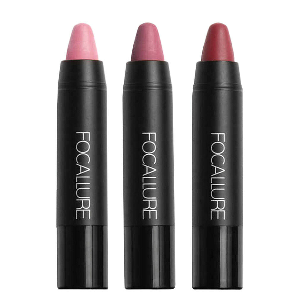 3 Colors Lipstick Matte Shimmer Velvet Lasting Moisture Lip Gloss Makeup #3